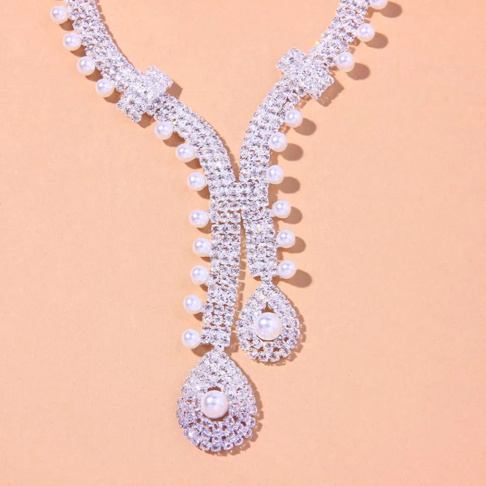 Pageant necklace earrings set jewelry combo women gift