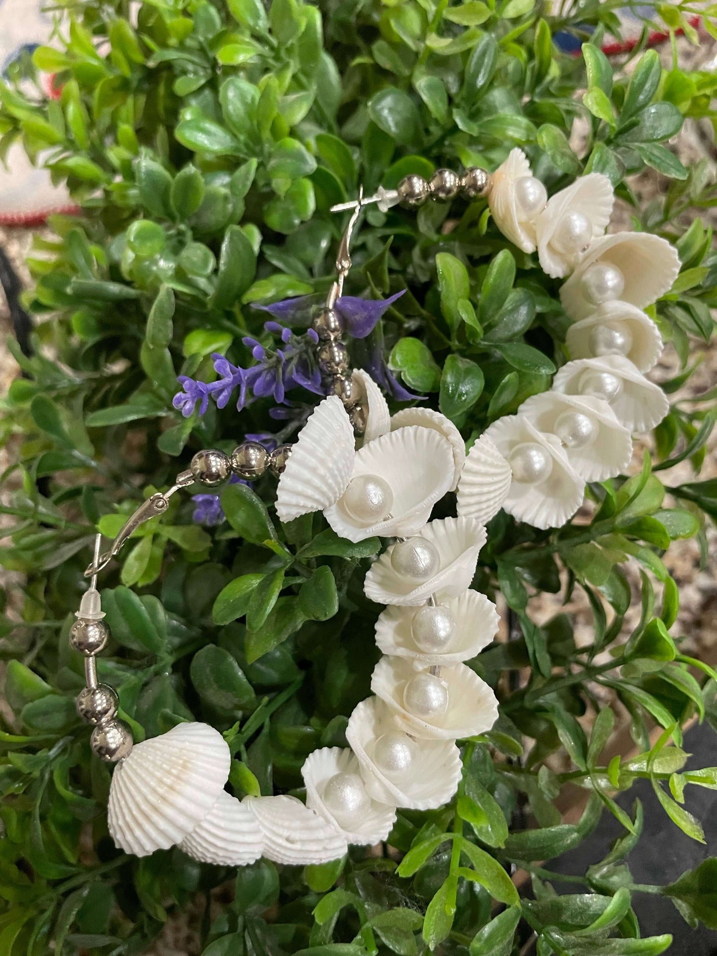 Eco friendly earrings seashell fashion jewelry hoops