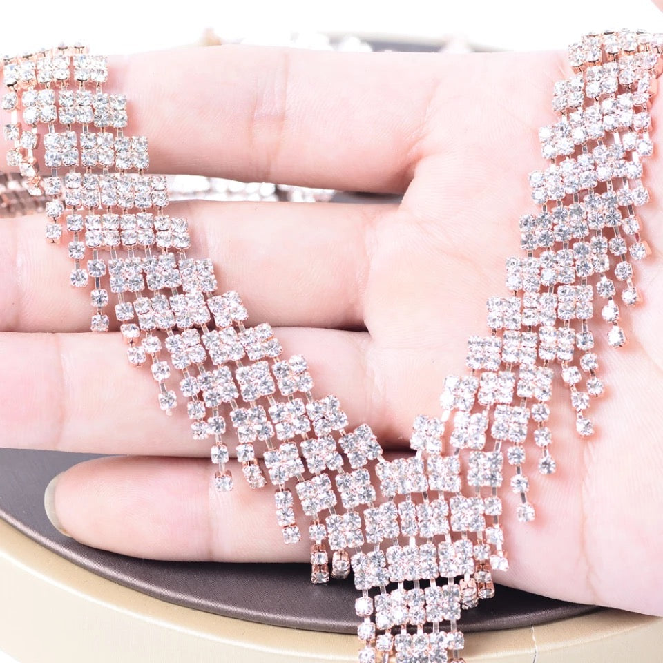 Necklace earrings bracelet ring wedding jewelry gift set