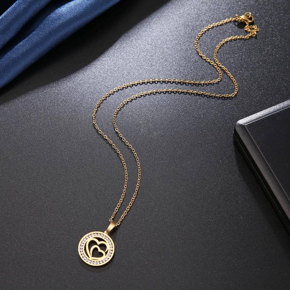 Charm pendant heart non tarnish quality woman jewelry necklace gift