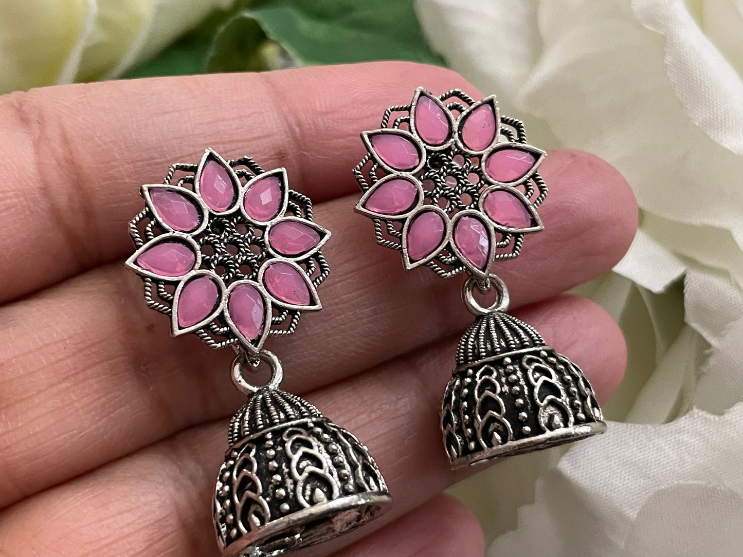 Earrings beautiful antique style small boho jewelry