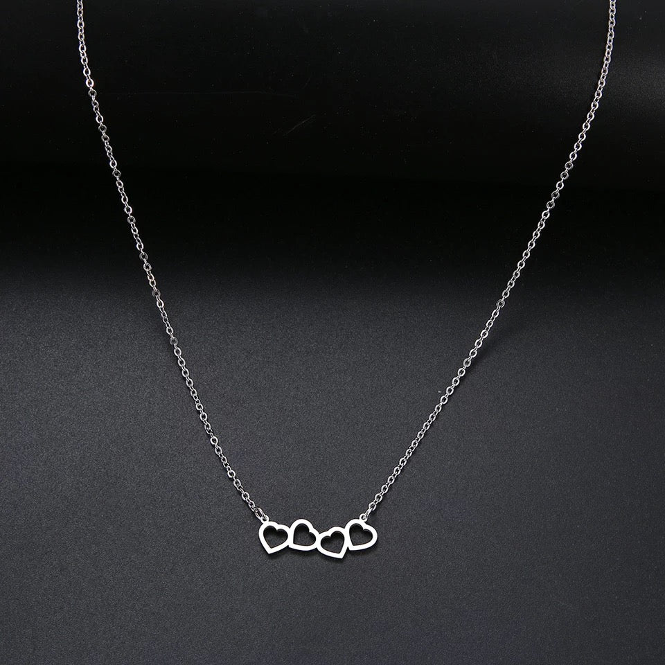 Heart charm necklace stainless jewelry chain non tarnish high quality