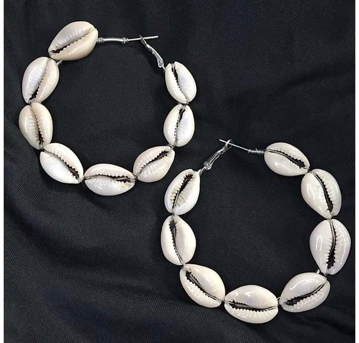 Earrings Seashells hoop beach jewelry boho accessories