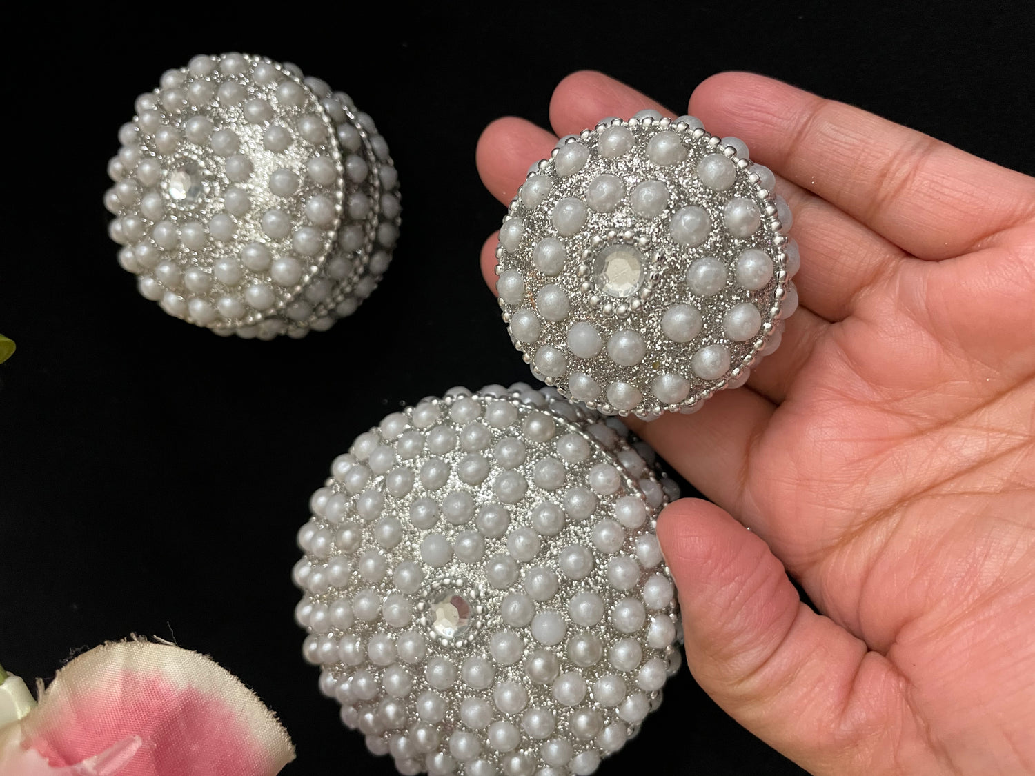 Pearl box set of 3 in 1 Handcrafted nesting gift/ favors