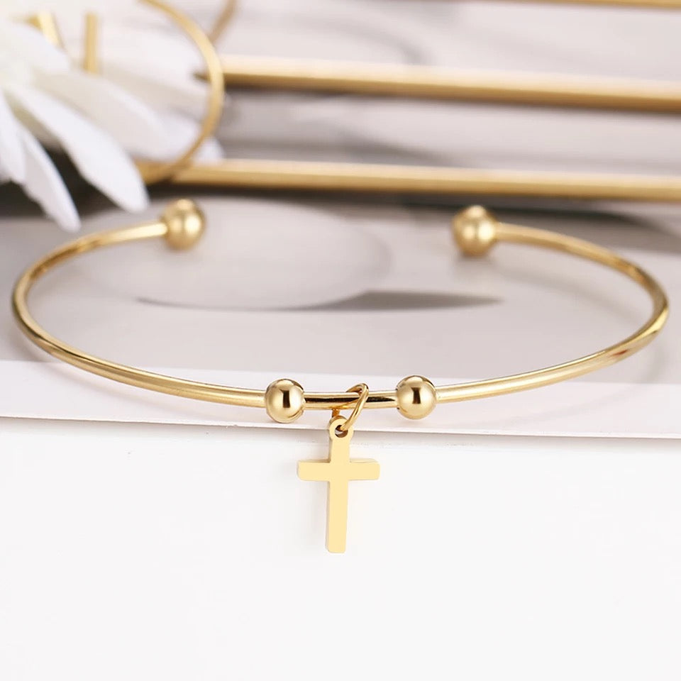 Cross Charm bracelet stainless hand jewelry