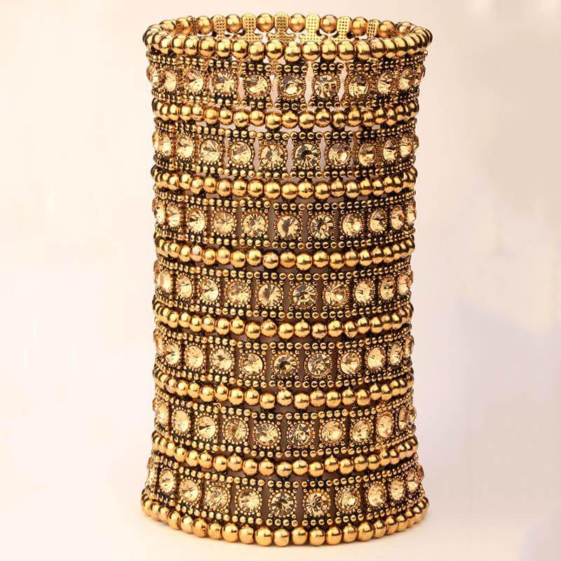 Cuff bracelet with crystals Multi layer stretchable fashion jewelry