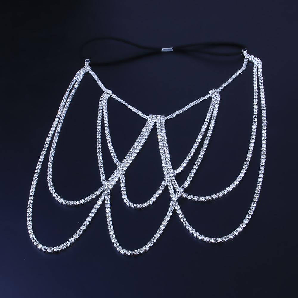 Crystal Thigh Chain Elastic body Jewelry for Women Bling Thigh Bracelet Leg Chain