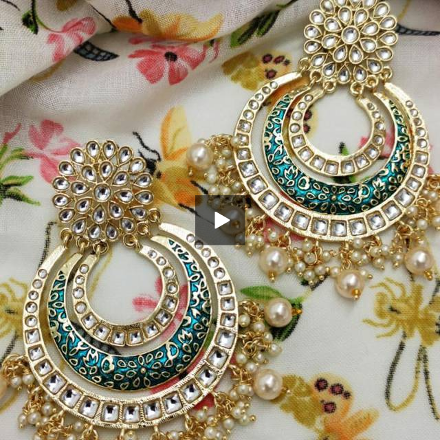 Moon Earrings Beautiful chandbali Earrings Ethnic Design