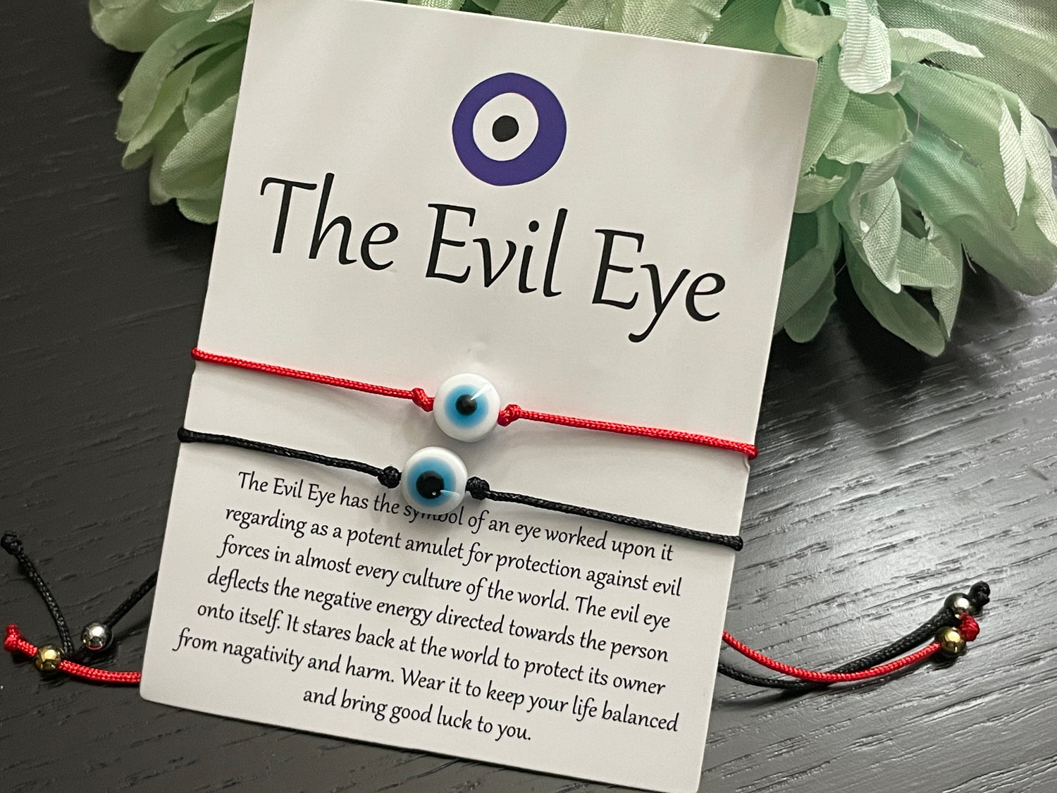 Bracelet pair evil eye thread pull jewelry gift