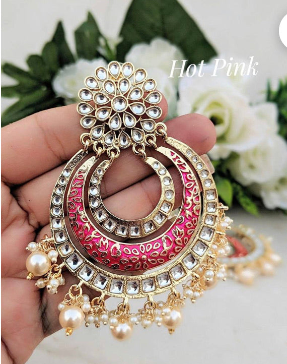 Moon Earrings Beautiful chandbali Earrings Ethnic Design