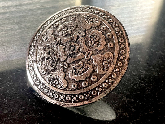 Ring antique look unique adjustable peacock jewelry