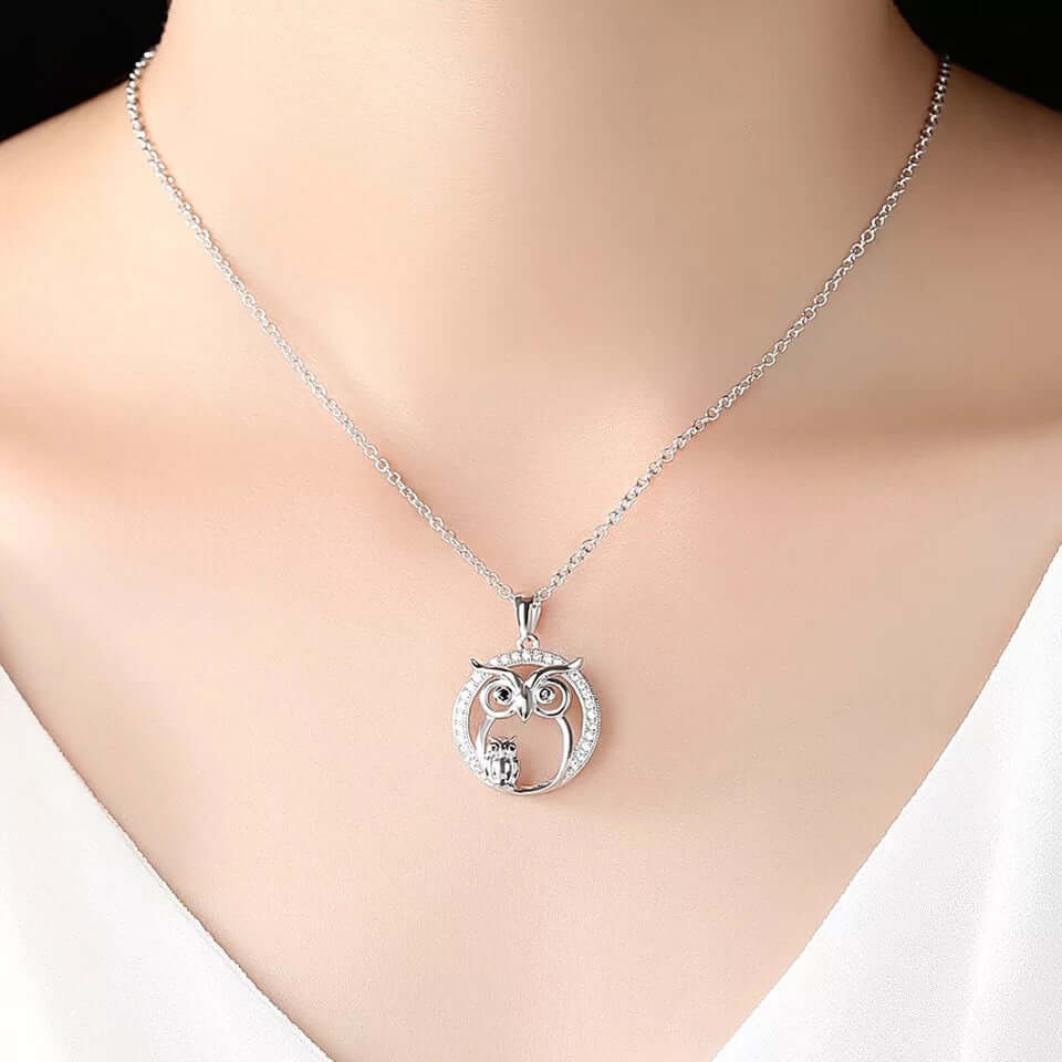 Charm necklace owl pendant family love gift jewelry