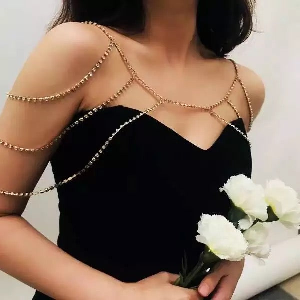 Shoulder Chain body jewelry bridal accessories gold/silver