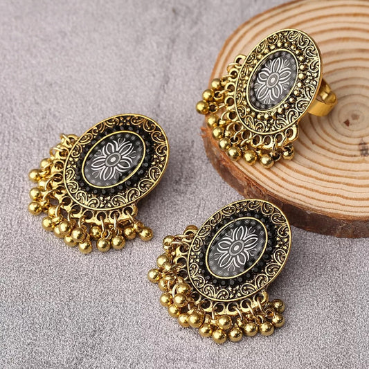 Earrings & ring set Ethnic Boho jewelry