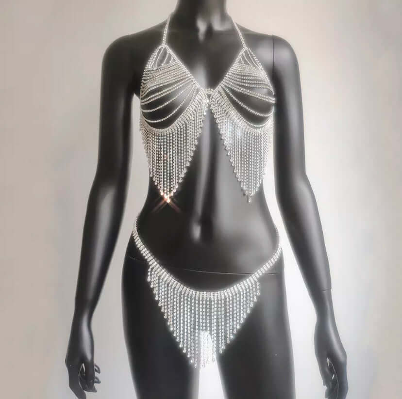 Bikini chains Crystal Rhinestone for Women Bling Thong Set Jewelry