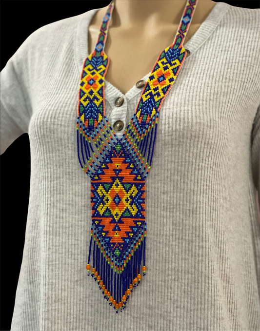 Handcrafted bead necklace earrings African fusion jewelry