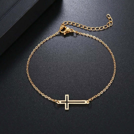 Cross bracelet stainless non fade women jewelry holiday gift