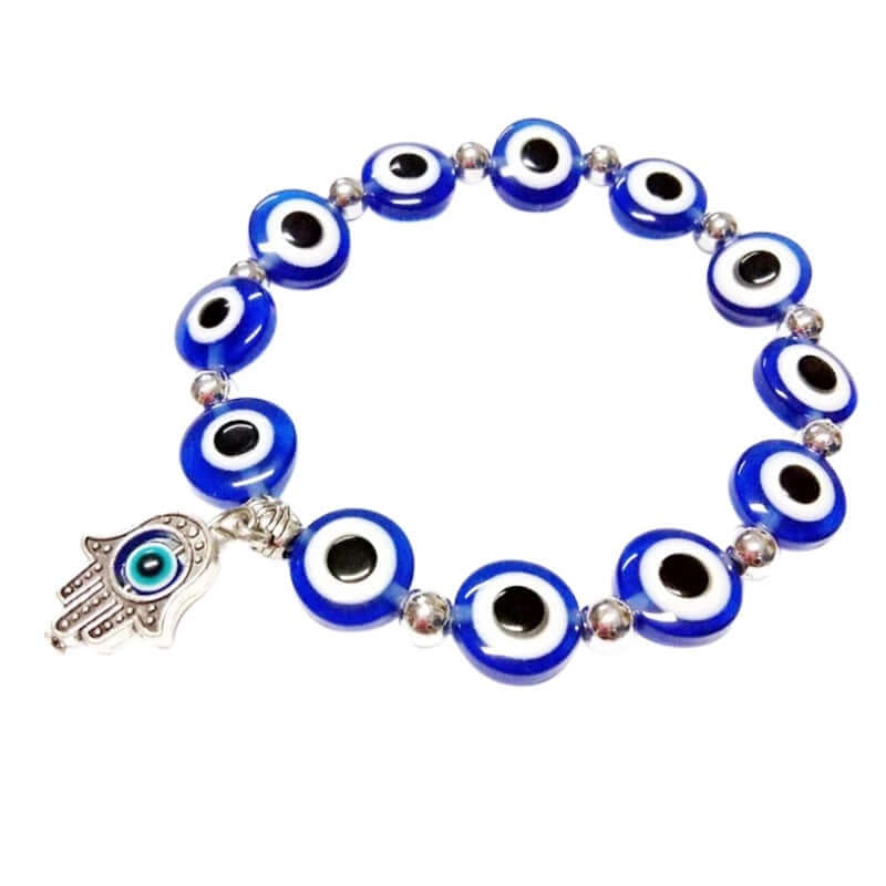 Charm Hamsa hands Protection bracelet evil eye glass beads jewelry