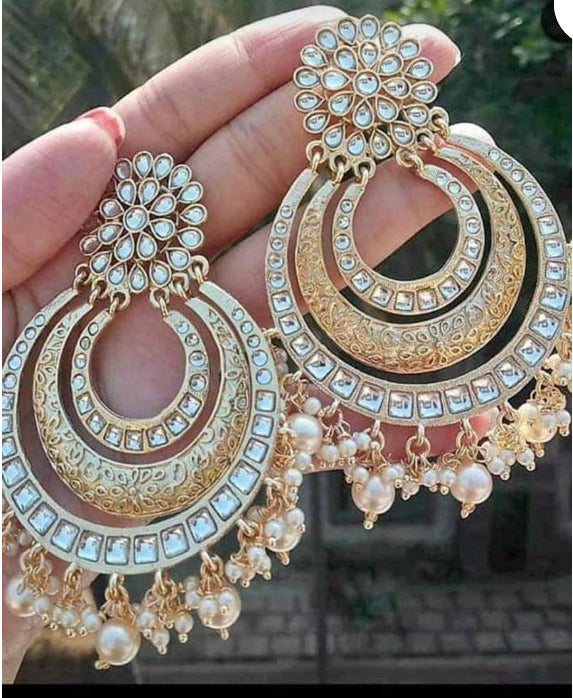 Moon Earrings Beautiful chandbali Earrings Ethnic Design