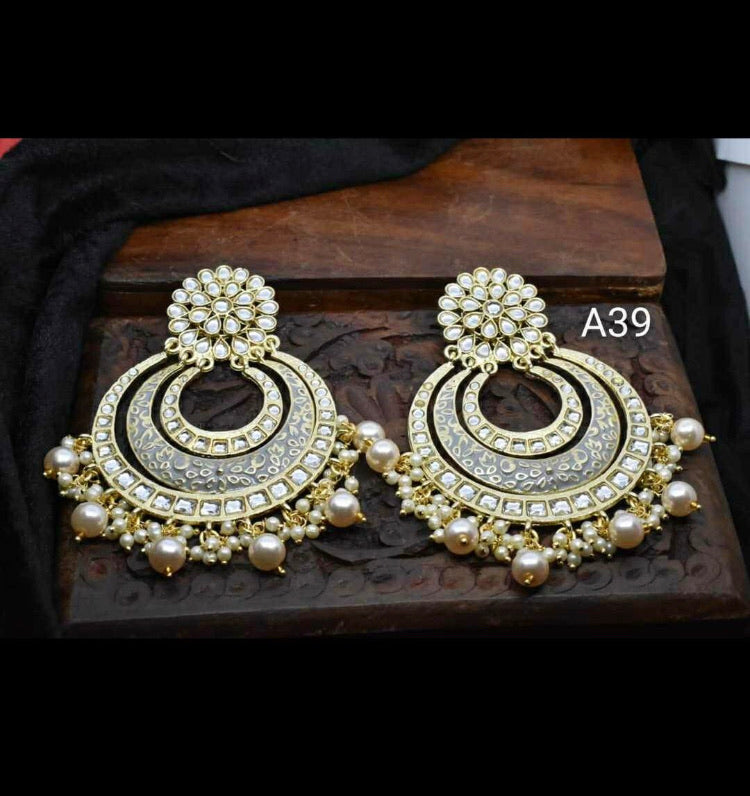 Moon Earrings Beautiful chandbali Earrings Ethnic Design