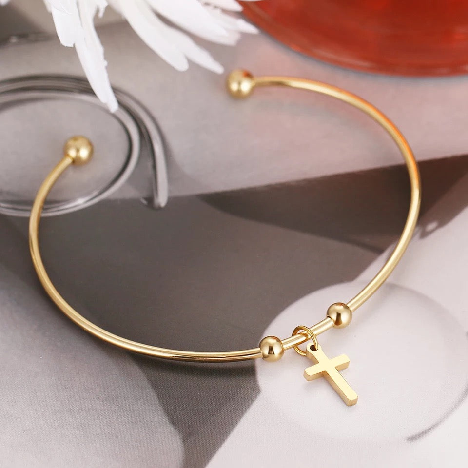 Cross Charm bracelet stainless hand jewelry