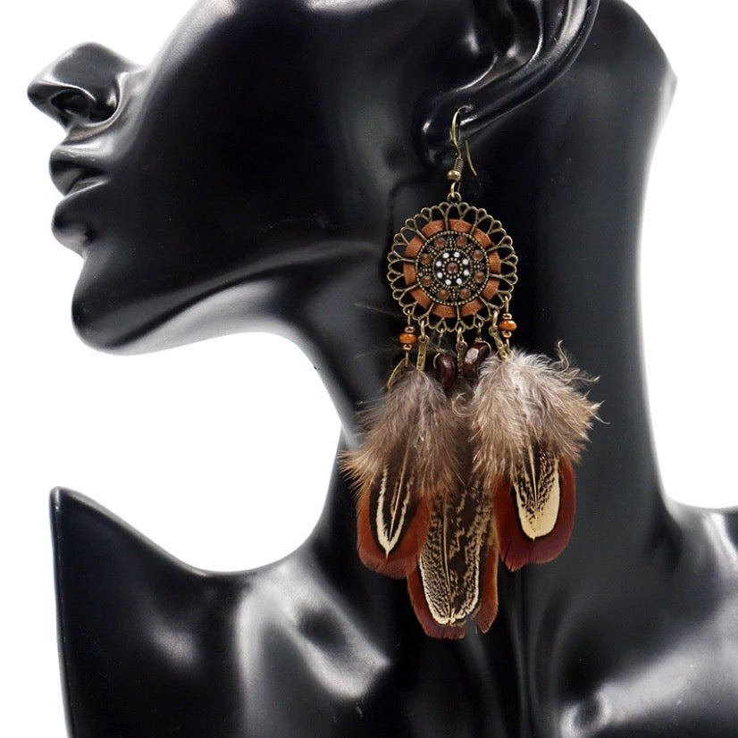 Unique earrings lightweight tribal jewelry gift for women/girls