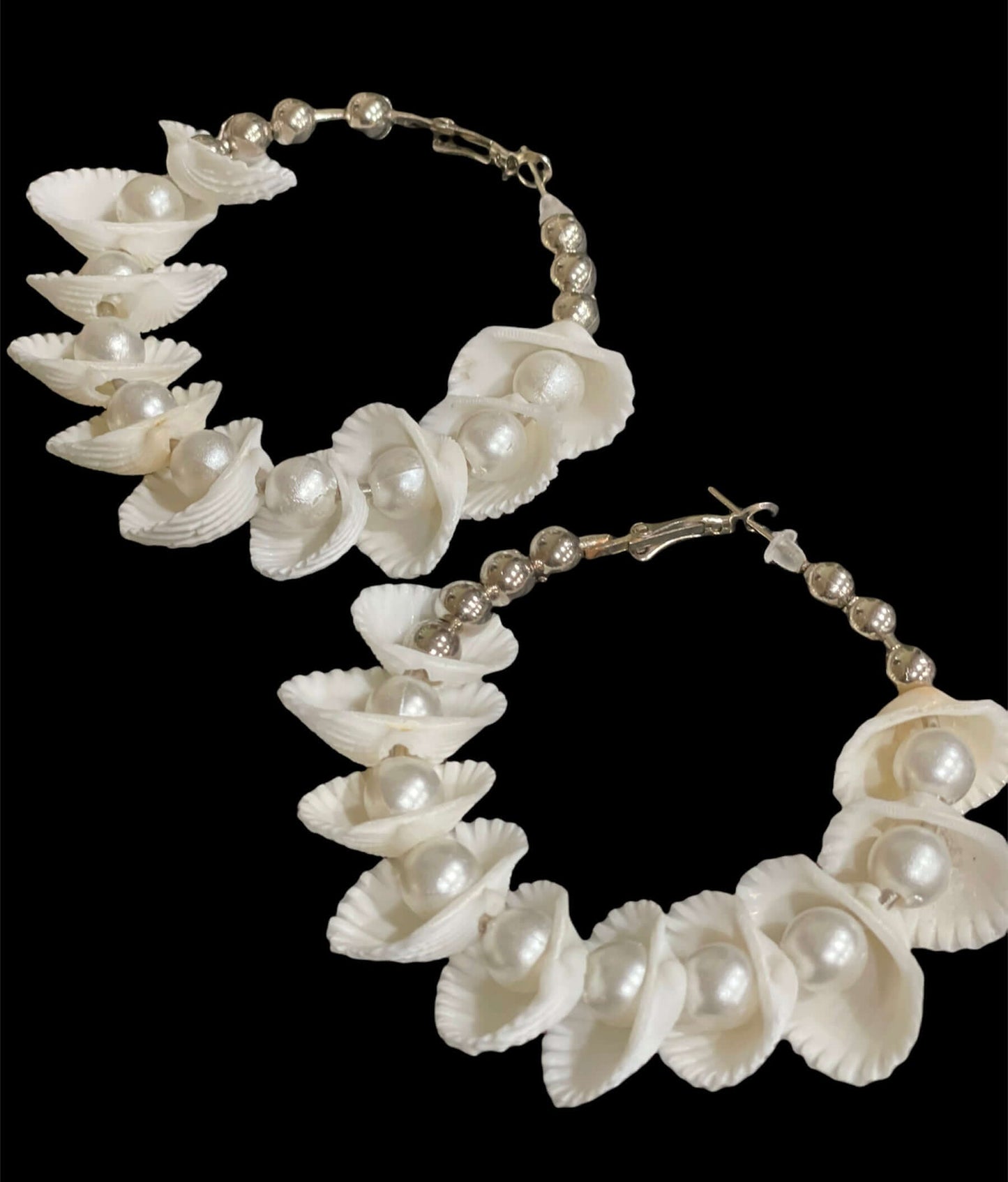 Eco friendly earrings seashell fashion jewelry hoops