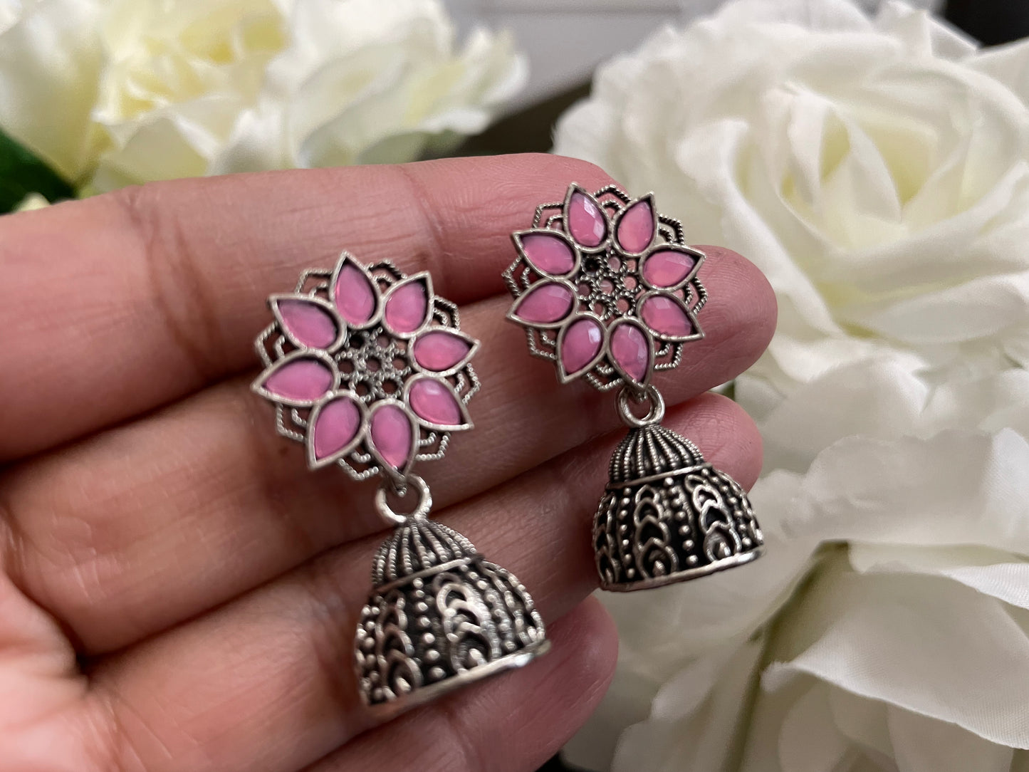 Earrings beautiful antique style small boho jewelry