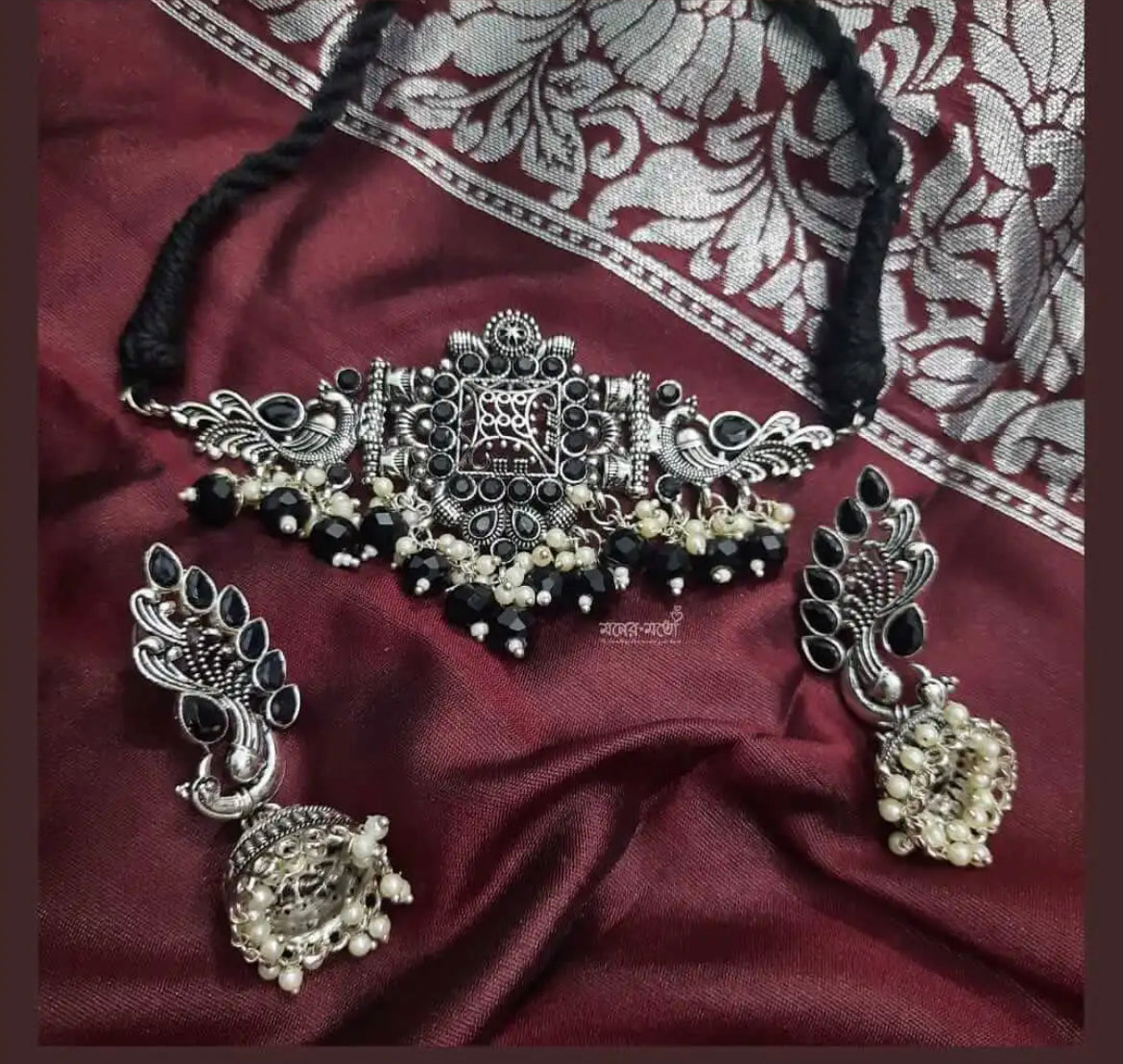 Necklace earrings set fashion jewelry ethnic bridal boho set