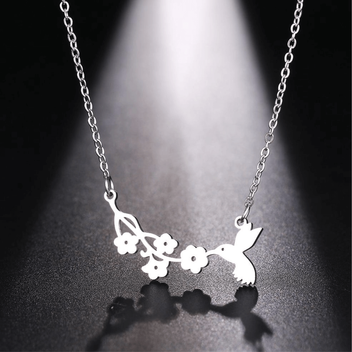 Charm pendent flying bird Necklace stainless steel non fade Jewelry gift