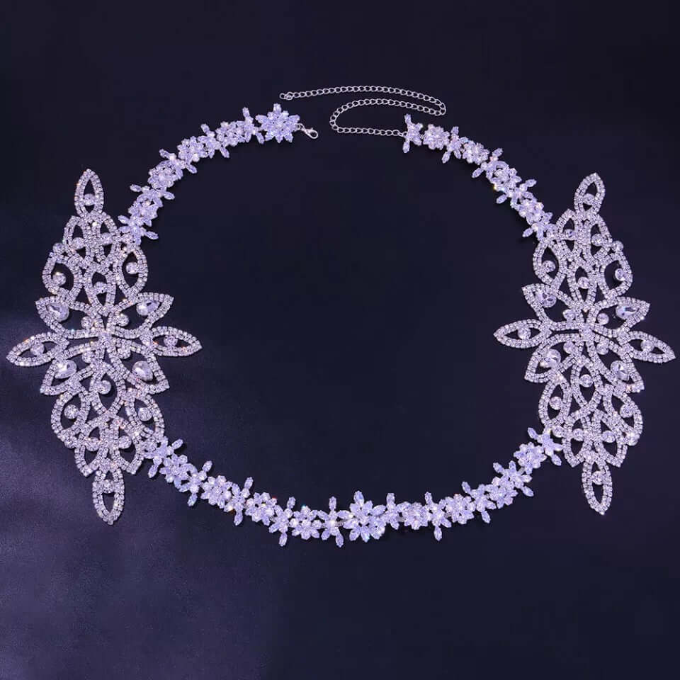 Bridal jewelry prom Shoulder chain Necklace Crystal Wedding jewelry