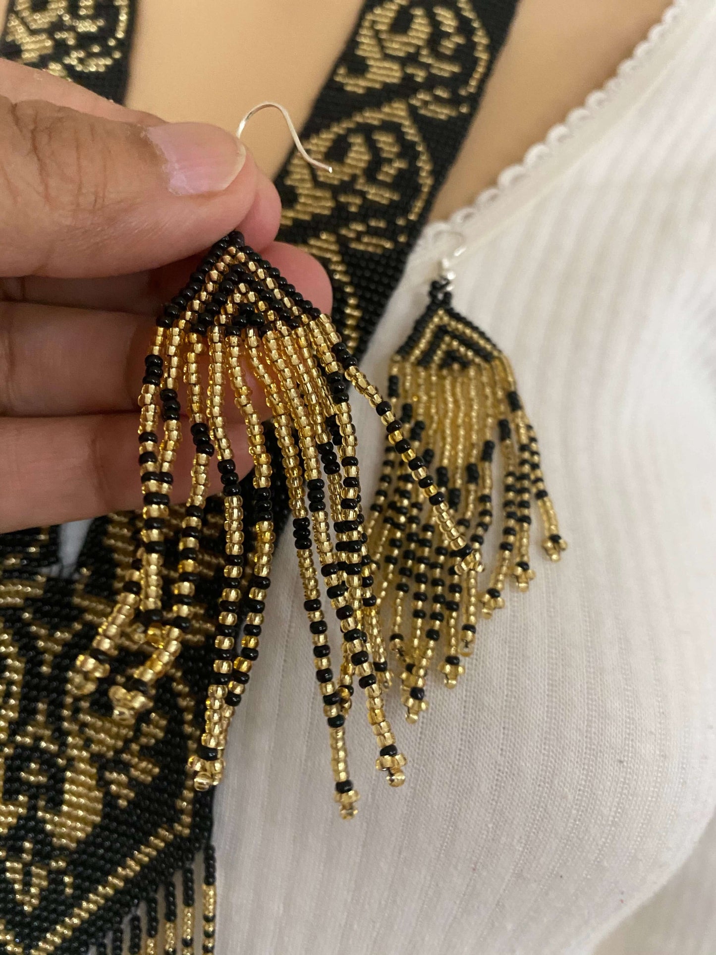 Small Beaded Necklace Handmade jewelry tribal sets