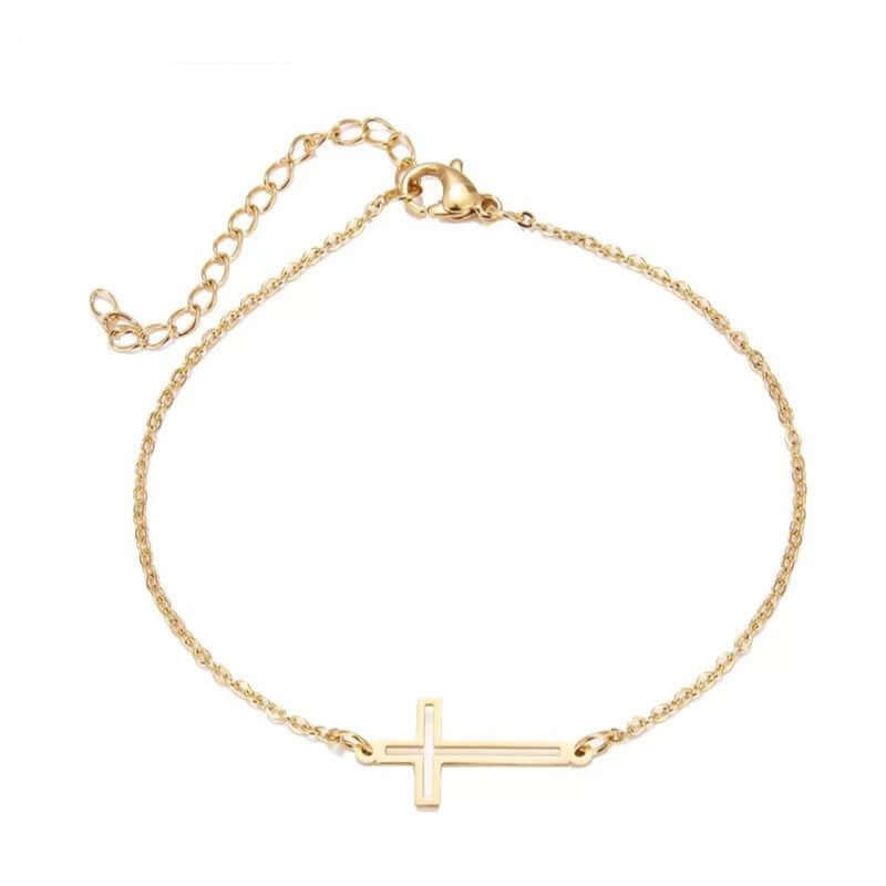 Cross bracelet stainless non fade women jewelry holiday gift