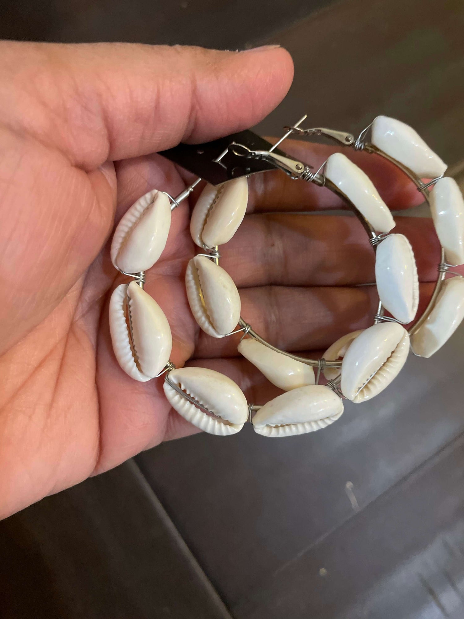Earrings Seashells hoop beach jewelry boho accessories