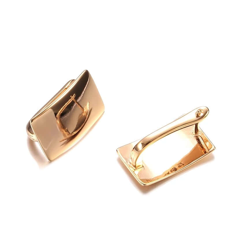 Earrings stud style 585 rose gold plated lightweight jewelry