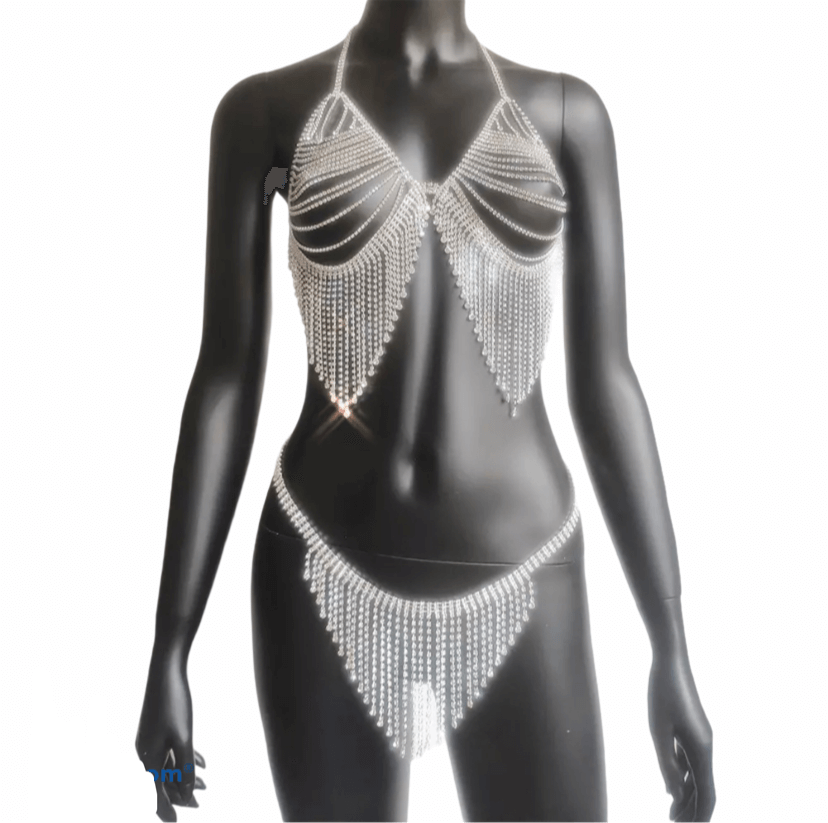 Bikini chains Crystal Rhinestone for Women Bling Thong Set Jewelry
