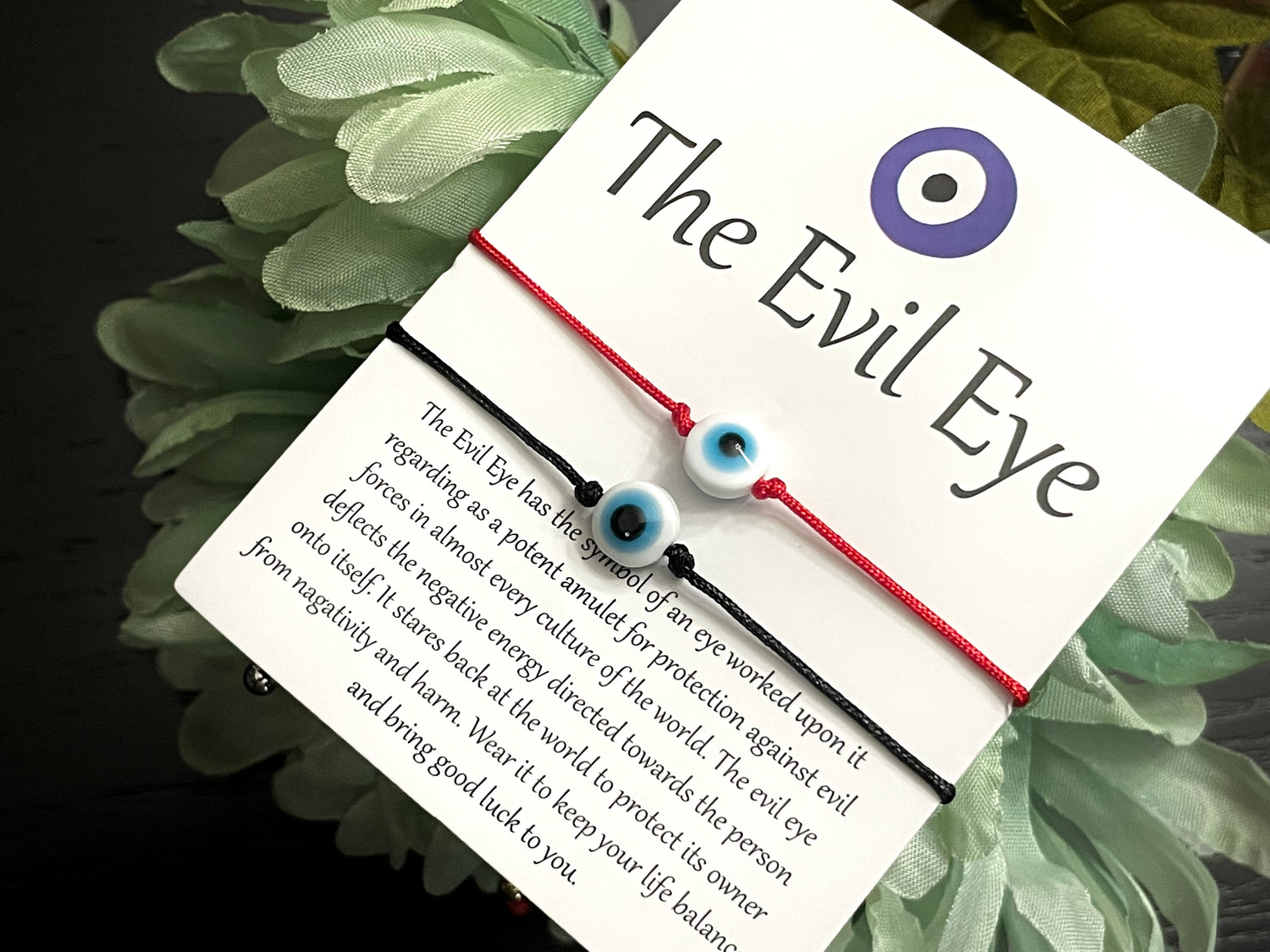 Bracelet pair evil eye thread pull jewelry gift