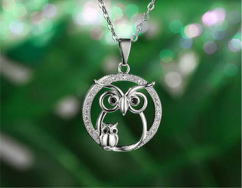 Charm necklace owl pendant family love gift jewelry
