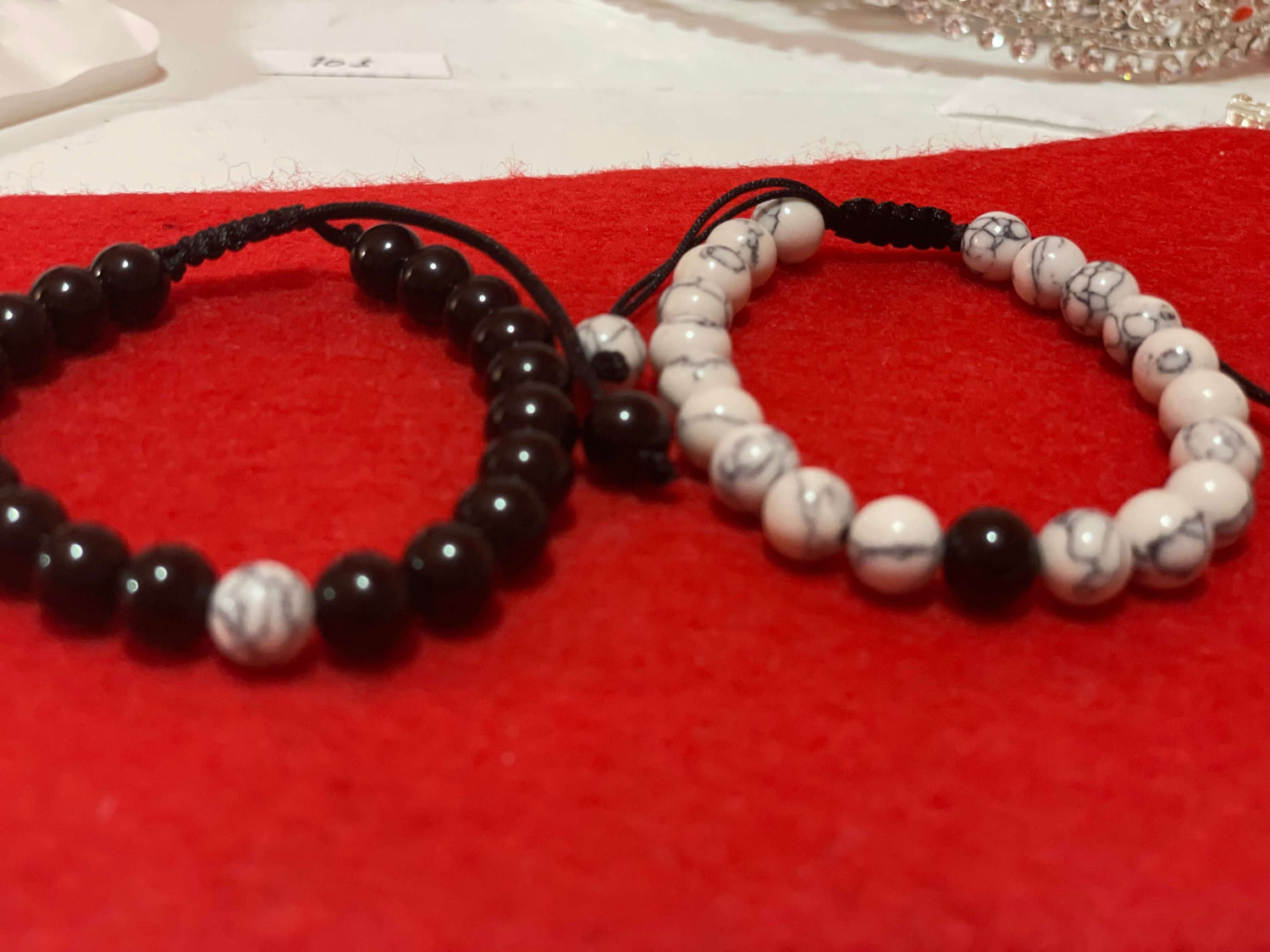 1 pair couple bracelet jewelry natural stone adjustable