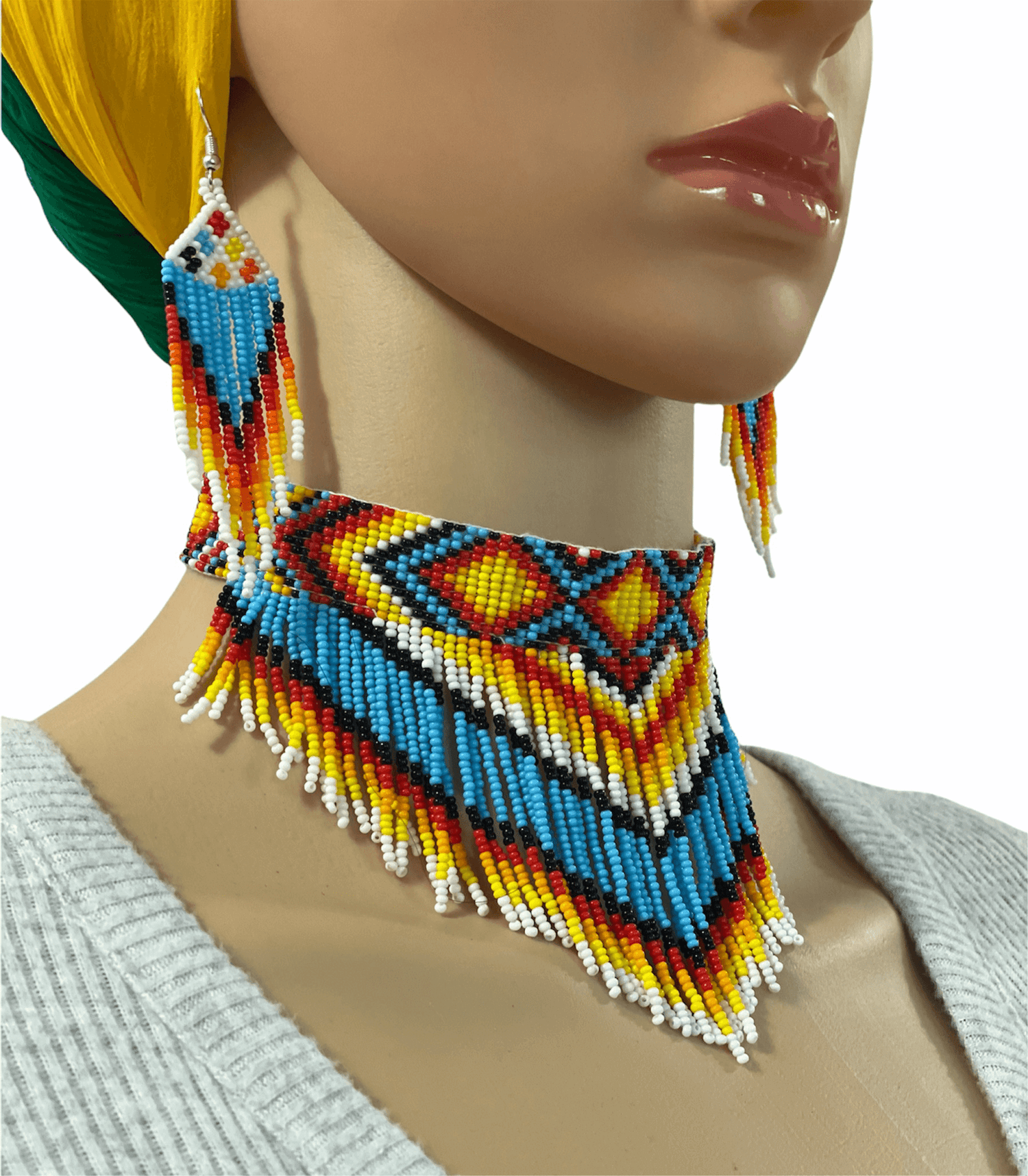 Seed bead necklace choker deals