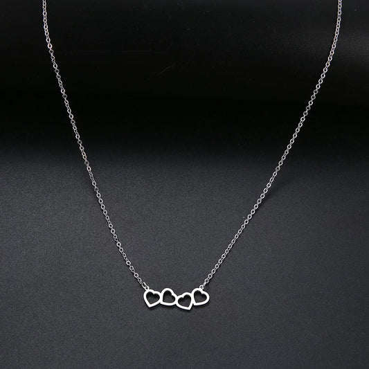Heart charm necklace stainless jewelry chain non tarnish high quality