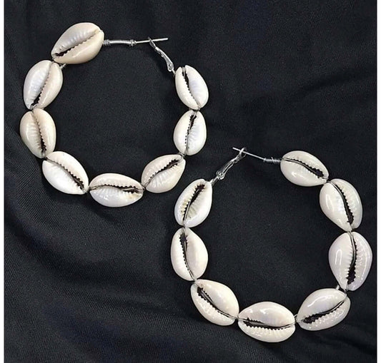 Earrings Seashells hoop beach jewelry boho accessories
