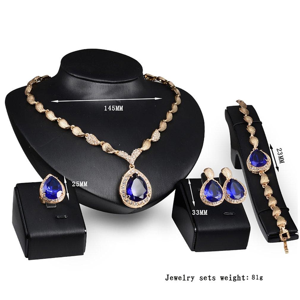 Necklace Earrings Bracelet ring Jewelry Set for women