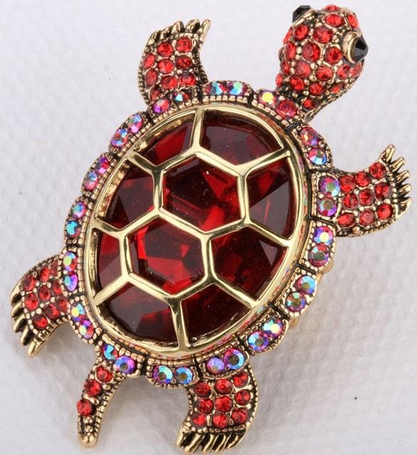 Turtle ring Re sizable antique color crystal scarf jewelry gifts for women