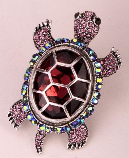 Turtle ring Re sizable antique color crystal scarf jewelry gifts for women